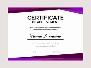 Certificate of achievement template design
