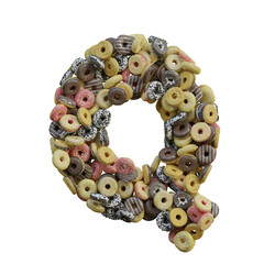 Sweet Donuts 3D Alphabet or PNG Letters	