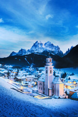 Sesto - 3 zinnen - Dolomiti Alps in winter time - Europe - Italy