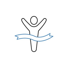 finish line concept line icon. Simple element illustration. finish line concept outline symbol design.