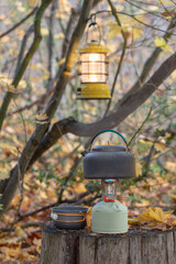 Tea Kettle Lantern and cup