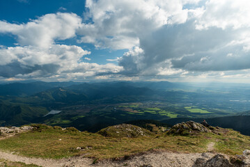 View from Chleb hill in Mala Fatra mountains in Slovakia