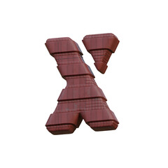 Industrial & Futuristic 3D Alphabet or PNG Letters	