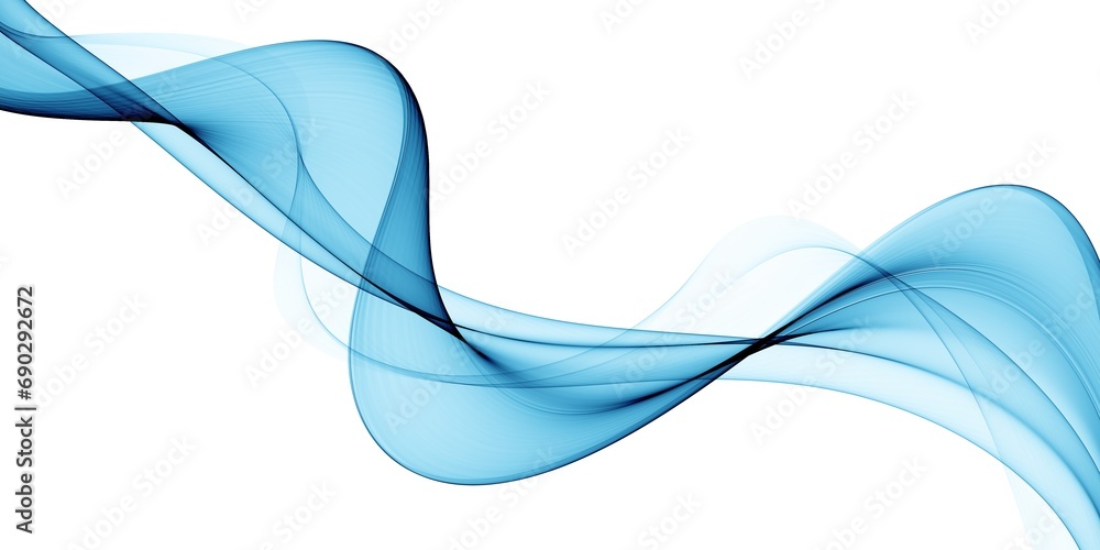 Poster blue abstract wave. magic line design. flow curve motion element. neon gradient wavy illustration