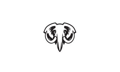 mammoth logo vector black white background