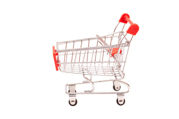 Empty Shopping Cart isolated on white background