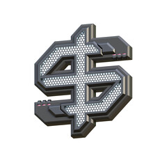 Obraz premium Futuristic Wide 3D Alphabet or PNG Letters 