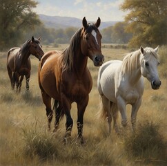 Obraz premium horse and foal