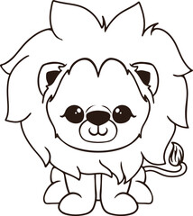 Cute Animal Vector Graphic For Pre-school, kindergarten Education Worksheet