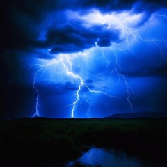 lightning in the night