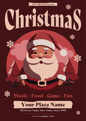 Santa Christmas Day PosterTemplate