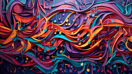 abstract background with waves, canales music explosion colourful movement