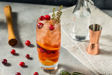 Boozy Christmas Cranberry Under the Mistletoe Cocktail