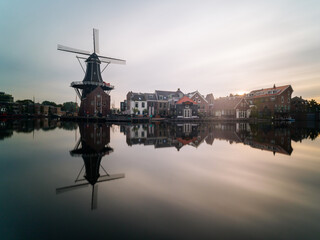Fototapeta na wymiar Windmill in Haarlem, Netherlands