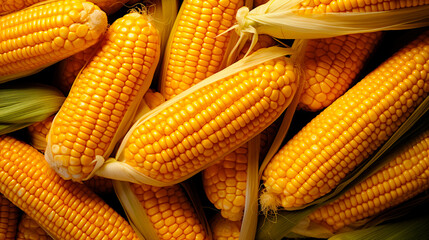 A ripe corn harvest. Selective focus. - obrazy, fototapety, plakaty