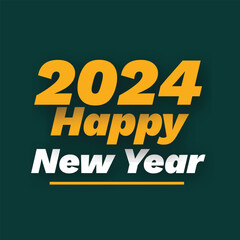 2024 Happy New Year Vector illustration creative Design