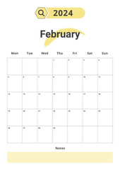 Monthly Planner February 2024