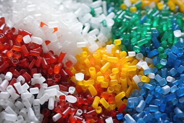 Recycled Plastic Granules, Mixed Colors, Reused Material