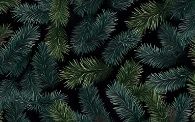 Beautiful seamless pattern with fir tree