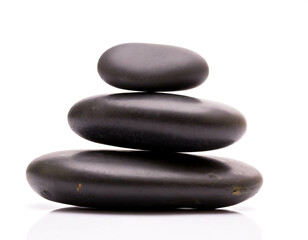 spa zen stones isolated on white background, cut out