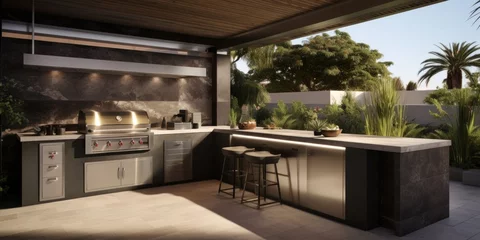 Gordijnen Modern Outdoor Kitchen Design © Аrtranq