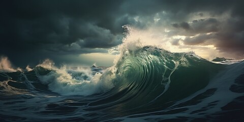 Majestic Rough Sea Waves - obrazy, fototapety, plakaty