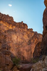 4K Image: Rocky Desert Canyon Trail to Colorado River near Las Vegas