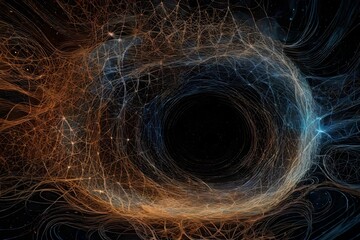 Quantum whispers etched in pixels, capturing the ephemeral beauty of entangled particles in the tapestry of space-time.