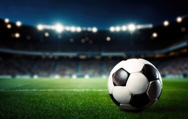 Fototapeta premium football ball on football field