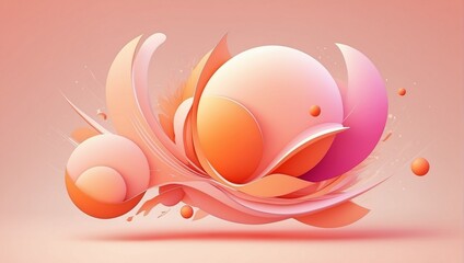 abstract background in Peach Fuzz colors