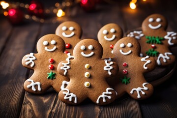 Gingerbread Men Cookies Ready For Christmas Celebration