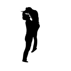 silhouette of human couple