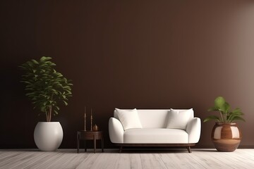 Timeless Simplicity: Neutral Living Room with White Couch