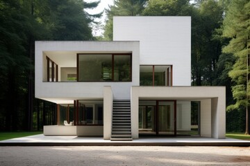 Synergizing Bauhaus with Eco-Brutalism: A Minimalist Fusion