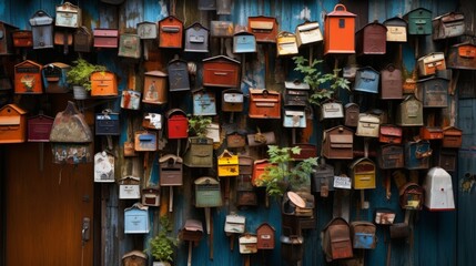 mailboxes on the wall ai generated