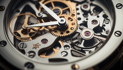 Close-Up of Watch Face Gears