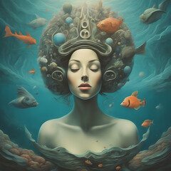 Dive into the depths of surrealism and let your mind escape to a world of calm and tranquility.