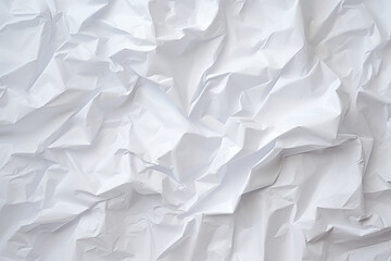Background of worn crumpled white paper. Texture of creased gray paper
