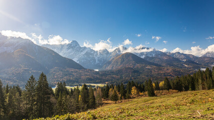 Julian Alps in a beautiful autumn day