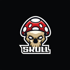 skull esport mascot design logo