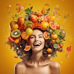 fruit, food, woman, child, apple, healthy, beauty,