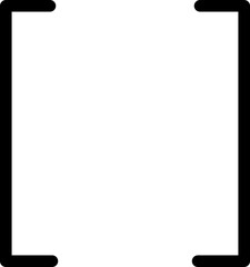 Obraz premium Parentheses word icon