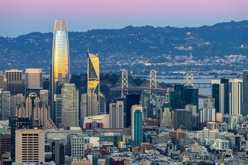 4K Panoramic View: San Francisco Skyline, Bay Area Urban Landscape