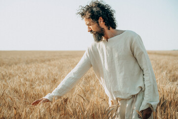 The Workers' Calling: Jesus Among the Wheat - obrazy, fototapety, plakaty