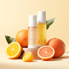 Cosmetics Beauty product with orange fruits