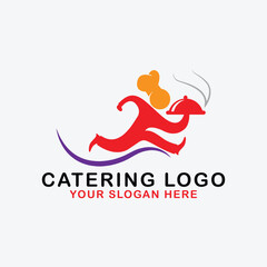 home kitchen restaurant catering logo design vector