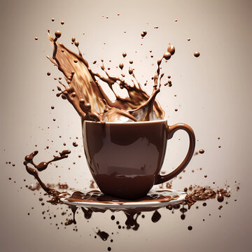 cup of chocolate with splash