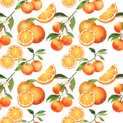 seamless background with oranges