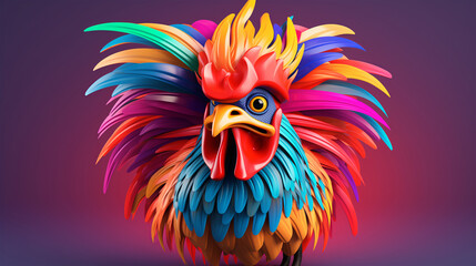 rooster icon background