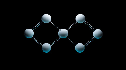 Black Background with Atomic Structure